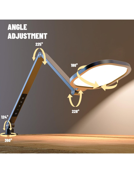 Lámpara de Escritorio LED LitONES con Abrazadera, 1200 Lúmenes