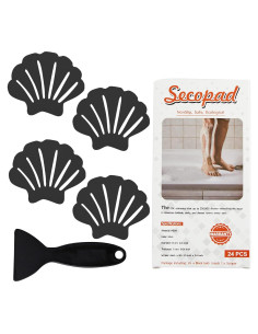 Pegatinas Antideslizantes Secopad para Bañera 24 PCS Negro