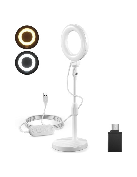 Luz de Anillo NEEWER BR60 10W LED Ajustable para Selfie