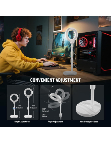 Luz de Anillo NEEWER BR60 10W LED Ajustable para Selfie