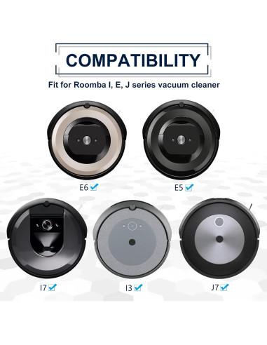 Accesorios KEEPOW para iRobot Roomba i7 i3 i4 E5 E6 E7 - 6 Filtros HEPA y Cepillos