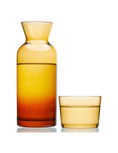 Decantador de Vidrio Wrenbury Ámbar 700ml con Vaso Decantador de Vidrio Wrenbury Ámbar 700ml con Vaso