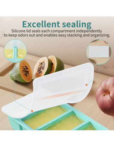 Bandeja de Congelador de Silicona GGOW 1 Taza 250mL 125mL