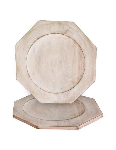 Conjunto de Platos Cargadores de Madera Alpha Living 33 cm - 2 Unidades Conjunto de Platos Cargadores de Madera Alpha Living 33 cm - 2 Unidades