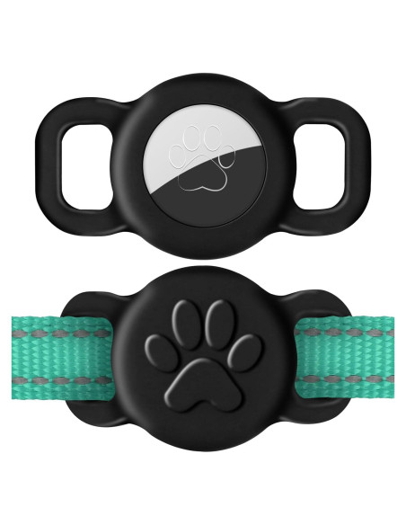 Soporte de Silicona para Collar de Airtag Dynmeow - Negro S Soporte de Silicona para Collar de Airtag Dynmeow - Negro S