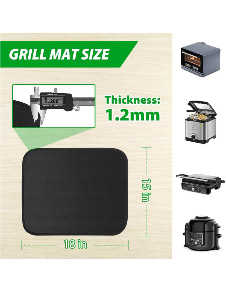 Alfombrilla para Parrilla Boribim 27.7x19.2cm Ignífuga y Resistente Alfombrilla para Parrilla Boribim 27.7x19.2cm Ignífuga y Resistente