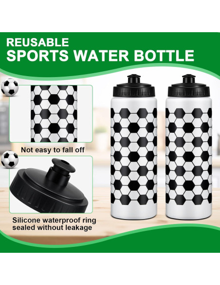 Botellas de Agua Reutilizables Yaomiao 590 ml para Fútbol - 2 Pcs Botellas de Agua Reutilizables Yaomiao 590 ml para Fútbol - 2 Pcs