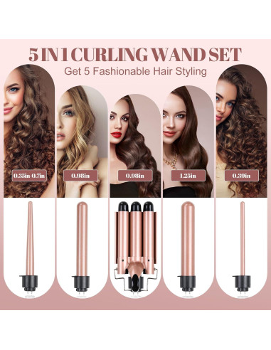 Rizador de Cabello 5 en 1 Sixriver con Barriles Intercambiables