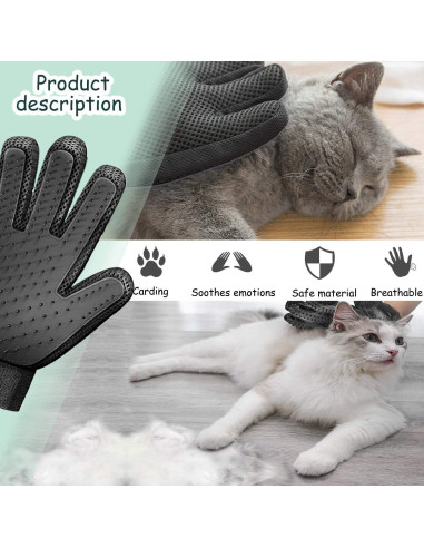 Guantes de Aseo para Mascotas STARROAD-TIM - 2 Piezas Negros