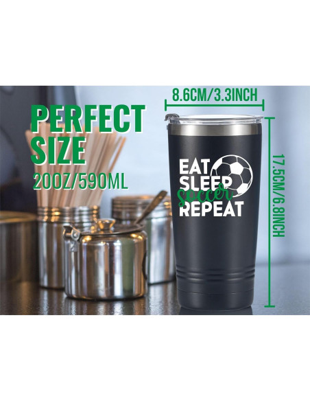 Taza de Viaje Onebttl 20oz para Entrenador de Fútbol - Negro Taza de Viaje Onebttl 20oz para Entrenador de Fútbol - Negro