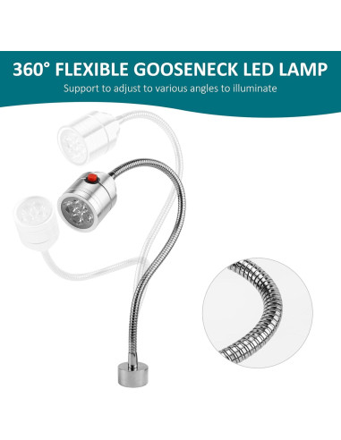 Luz de Trabajo LED Magnética Deeffe 5W Cuello de Cisne 550 Lúmenes