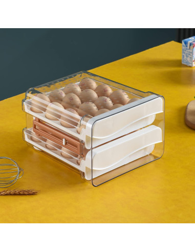 Contenedor de Huevos Sooyee 32 Capacidad con Escala de Tiempo