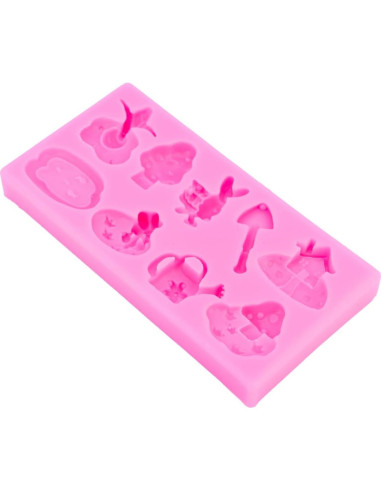 Molde de Silicona 3D Jardín Grado Alimenticio 13x10cm