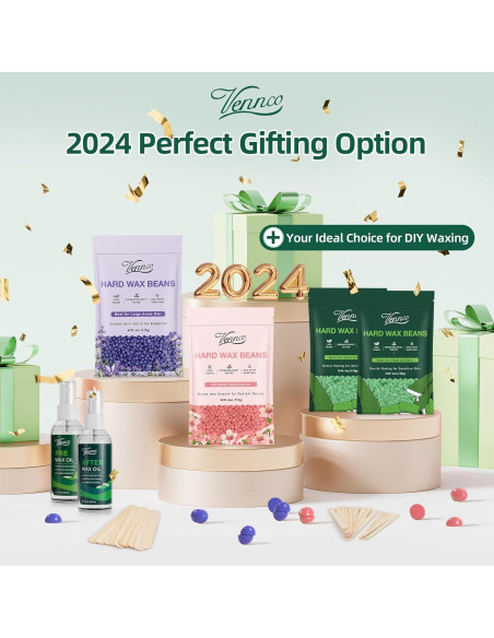 Kit de Depilación VENNCO con Perlas de Cera Dura - 36 Piezas Kit de Depilación VENNCO con Perlas de Cera Dura - 36 Piezas