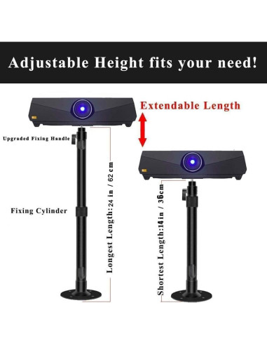 Soporte de Proyector 2-Be-Best Ajustable 37-62 cm Negro