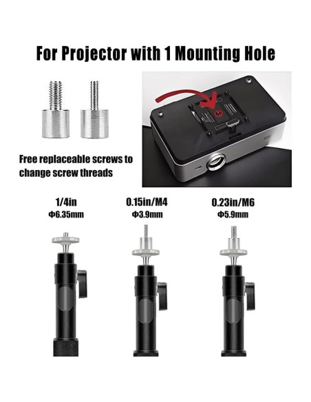 Soporte de Proyector 2-Be-Best Ajustable 37-62 cm Negro Soporte de Proyector 2-Be-Best Ajustable 37-62 cm Negro