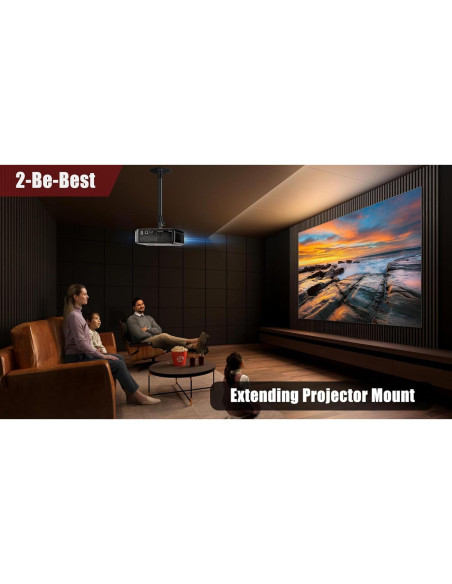 Soporte de Proyector 2-Be-Best Ajustable 37-62 cm Negro Soporte de Proyector 2-Be-Best Ajustable 37-62 cm Negro