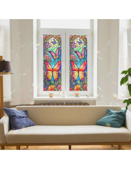 Película Decorativa de Vidrio Templado PODMemory Mariposa 100x45cm Película Decorativa de Vidrio Templado PODMemory Mariposa 100x45cm