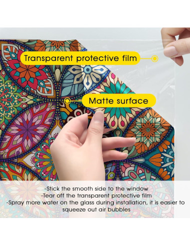Película de Privacidad JiffDiff 300x44cm Vinilo Multicolor