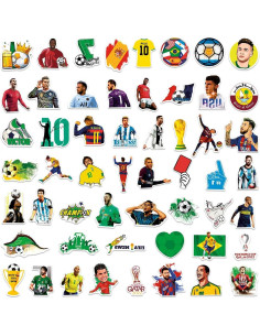 150 Stickers de Fútbol Homiego Impermeables para Hydroflask 2