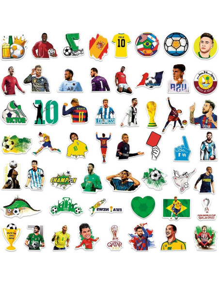 150 Stickers de Fútbol Homiego Impermeables para Hydroflask 150 Stickers de Fútbol Homiego Impermeables para Hydroflask