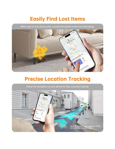 Rastreador Bluetooth NOVOO NFC1-207C para iOS, IP68, 6 Años