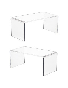 Soportes de Exhibición Acrílico Jusalpha 2 Piezas 20.32x10.16cm
