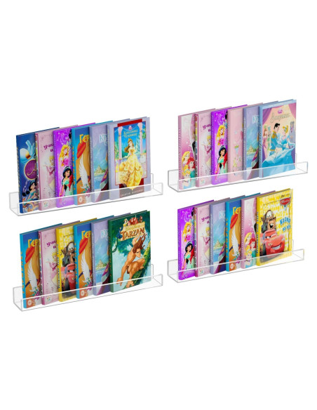 Estante Flotante Acrílico NIUBEE 61x9.4 cm - Juego de 4 Estante Flotante Acrílico NIUBEE 61x9.4 cm - Juego de 4