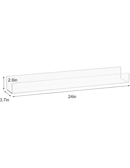 Estante Flotante Acrílico NIUBEE 61x9.4 cm - Juego de 4 Estante Flotante Acrílico NIUBEE 61x9.4 cm - Juego de 4