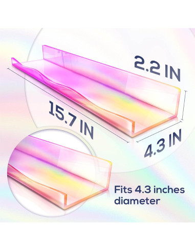 Estante Flotante Acrílico Iridiscente YMVV 39.88 cm 4 Pack