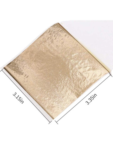 Hojas de Oro Imitación KINNO Champán 100 Hojas 8x8 cm