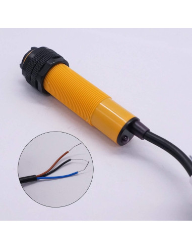 Interruptor Fotoeléctrico Taiss E3F-R2P1 2m PNP NO 6-36VDC