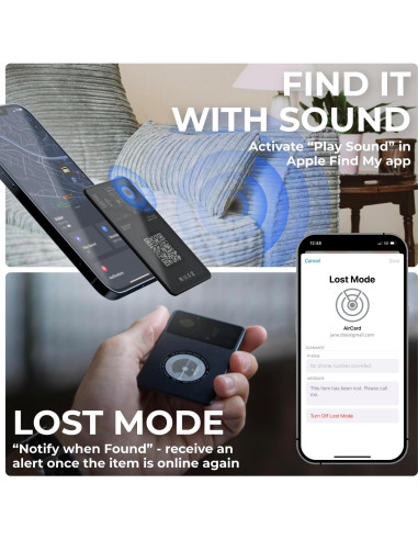 Rastreador Bluetooth AirCard Rolling Square - Paquete de 2