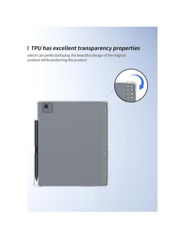 Funda Onyx Boox Tab Ultra C Pro BOVUGAC TPU Transparente