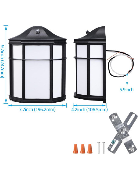 Aplique LED Exterior LEONLITE 15W 3CCT Dusk to Dawn Aluminio Aplique LED Exterior LEONLITE 15W 3CCT Dusk to Dawn Aluminio