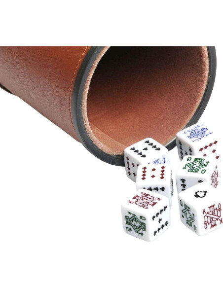 Copa de Dados Silenciosa TOPTAN con 6 Dados de Póker Copa de Dados Silenciosa TOPTAN con 6 Dados de Póker