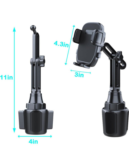 Soporte para Teléfono en Taza de Coche Elecphbo Ajustable Soporte para Teléfono en Taza de Coche Elecphbo Ajustable