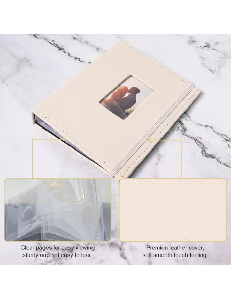 Álbum de Fotos Instax Mini Vienrose Beige 208 Imágenes 2x3 Álbum de Fotos Instax Mini Vienrose Beige 208 Imágenes 2x3
