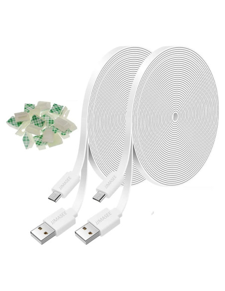 Cable de Extensión de Alimentación Micro USB JJMASEE 3.05m Blanco Cable de Extensión de Alimentación Micro USB JJMASEE 3.05m Blanco