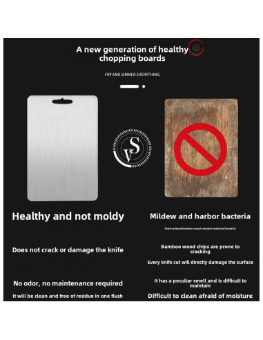 Tabla de Cortar de Titanio Genérica 34x22cm A Prueba de Lavavajillas