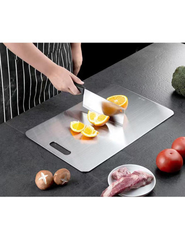 Tabla de Cortar de Titanio Genérica 34x22cm A Prueba de Lavavajillas