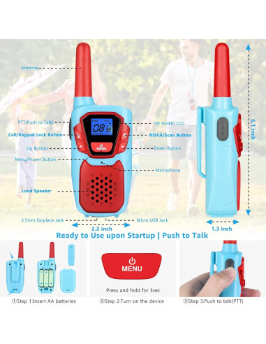 Walkie Talkies Recargables Topsung M920 4 km Rosa 3 Unidades