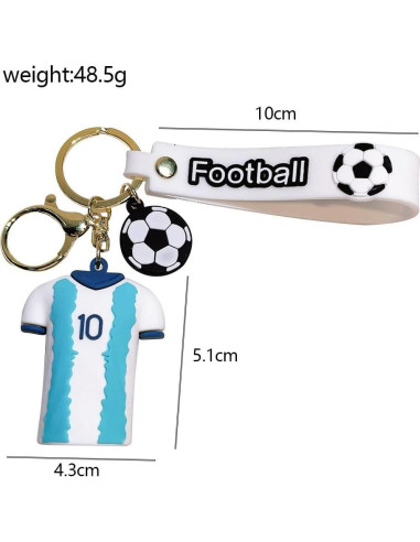 Llavero de Camiseta de Fútbol KCKEYS con Balón Deportivo