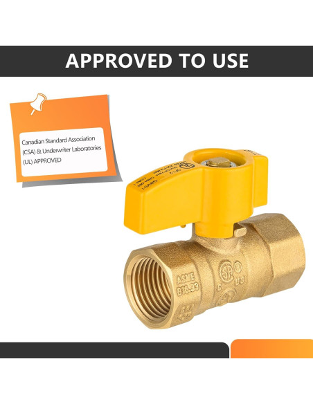 Válvula de Bola de Gas HeSun 1/2" FIP Latón 1 Paquete Válvula de Bola de Gas HeSun 1/2" FIP Latón 1 Paquete