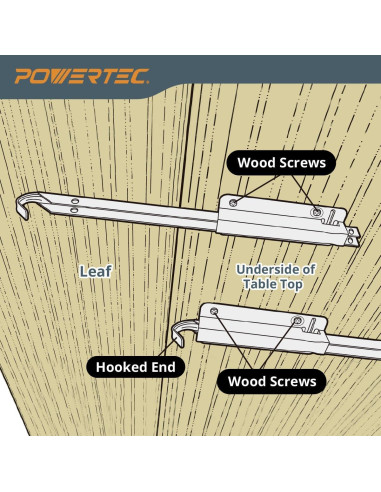 Soportes de Mesa Plegable de Metal POWERTEC 4PK - 22.68 kg