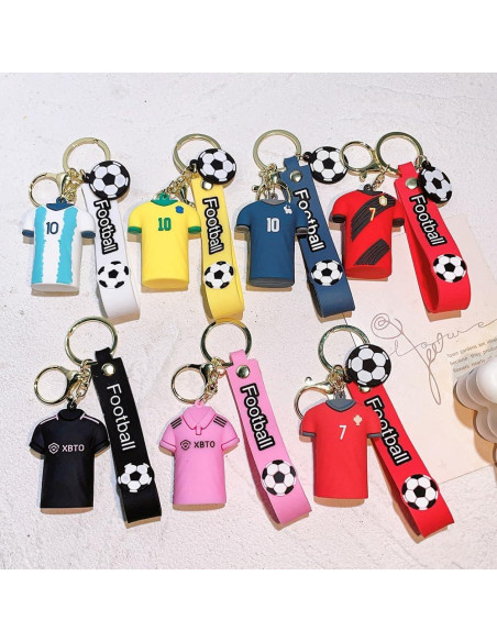 Llavero de Camiseta de Fútbol KCKEYS con Balón Deportivo Llavero de Camiseta de Fútbol KCKEYS con Balón Deportivo