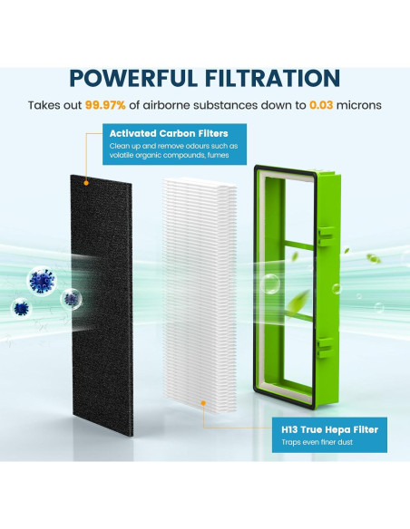 Filtros HEPA Colorfullife para Purificadores Holmes y Bionaire Filtros HEPA Colorfullife para Purificadores Holmes y Bionaire