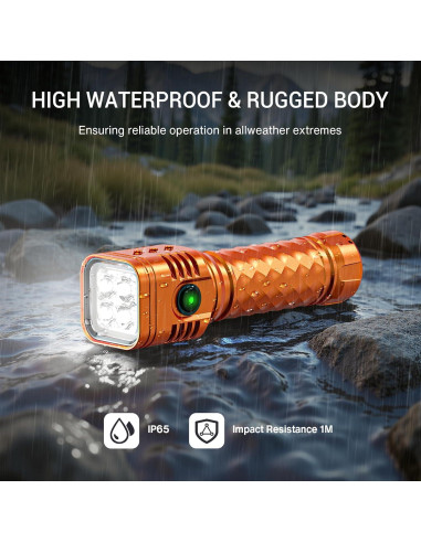 Linterna LED Recargable WdtPro EX4 2000L IP65 2 Paquete