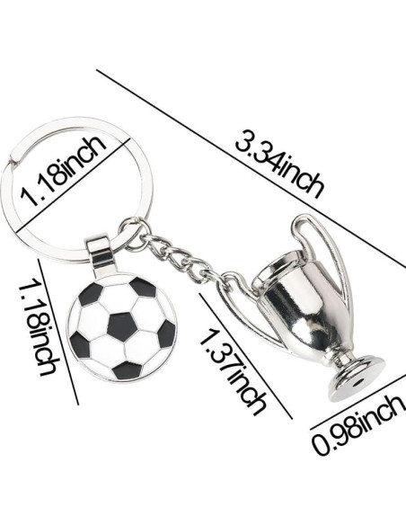 Llaveros de Fútbol YALLNASL con Trofeo y Balón - Regalos para Todos Llaveros de Fútbol YALLNASL con Trofeo y Balón - Regalos para Todos