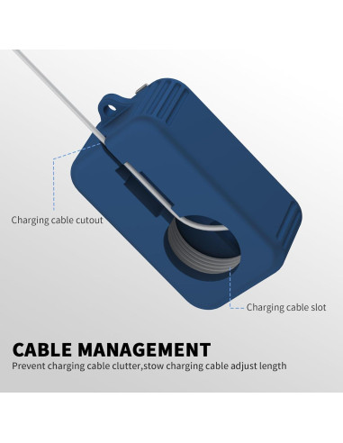 Cubierta Protectora de Silicona para Cargador Oura Ring 4 Azul